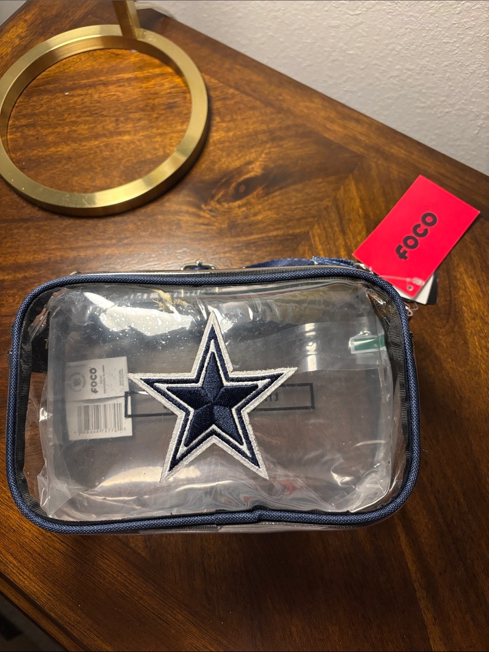 New Foco Clear Dallas Cowboys camera Bag - Navy Trim